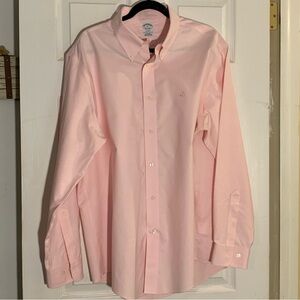 Brooks Brothers Shirt Mens XL Pink Long Sleeve Supima Cotton Button Down EUC